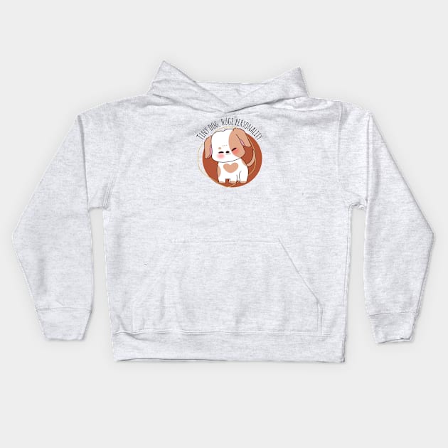 Tiny dog, huge personality Kids Hoodie by AbstractWorld